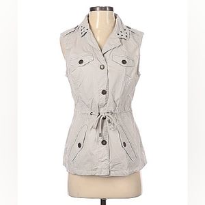 Dressbarn Tan Cargo Vest